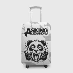 Чехол для чемодана 3D Asking Alexandria рок панда на светлом фоне