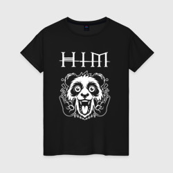 Женская футболка хлопок HIM rock panda