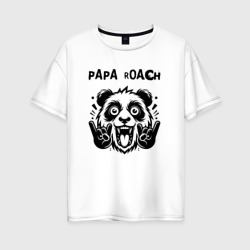 Женская футболка хлопок Oversize Papa Roach - rock panda
