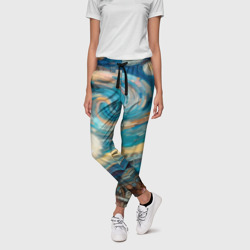 Абстракция в стиле Ван Гога – Женские брюки 3D с принтом купить
