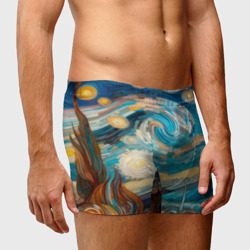 Мужские трусы 3D Абстракция в стиле Ван Гога - фото 2