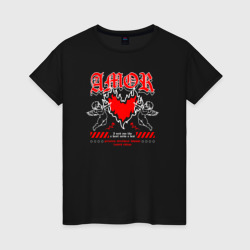 Amor – Женская футболка хлопок с принтом купить со скидкой в -20%