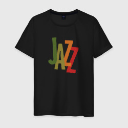 Jazz retro in color – Мужская футболка хлопок с принтом купить со скидкой в -20%