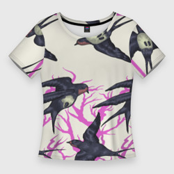 Женская футболка 3D Slim Migratory birds