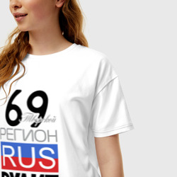 Женская футболка хлопок Oversize 69 - Тверская область - фото 2