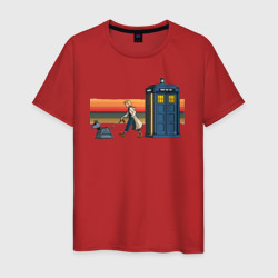 Телефонная будка Доктор Кто – Мужская футболка хлопок с принтом купить со скидкой в -20%