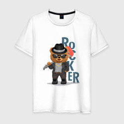 Плюшевый медвежонок рокер – Мужская футболка хлопок с принтом купить со скидкой в -20%