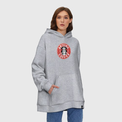 Худи SuperOversize хлопок Токийский гуль кофе - фото 2