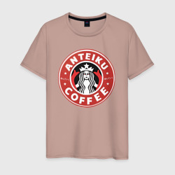 Токийский гуль кофе – Мужская футболка хлопок с принтом купить со скидкой в -20%