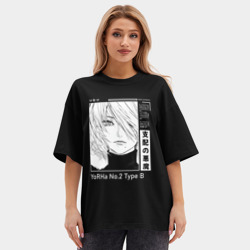 Женская футболка Oversize хлопок premium Красивая 2B - Nier automata - фото 2