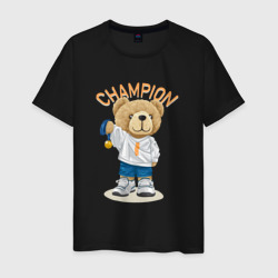 Плюшевый медведь чемпион – Мужская футболка хлопок с принтом купить со скидкой в -20%