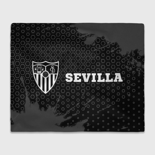 Плед с принтом Sevilla sport на темном фоне по-горизонтали, вид спереди №1