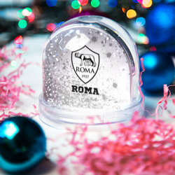 Игрушка шар с принтом Roma sport на светлом фоне для любого человека, вид спереди №2. Цвет основы: прозрачный