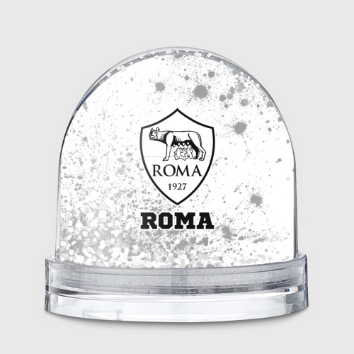 Игрушка Снежный шар с принтом Roma sport на светлом фоне, вид спереди №1