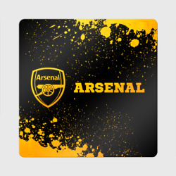 Магнит виниловый Квадрат Arsenal - gold gradient по-горизонтали