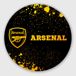 Круглый коврик для мышки Arsenal - gold gradient по-горизонтали