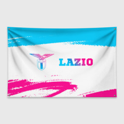 Флаг-баннер Lazio neon gradient style по-горизонтали