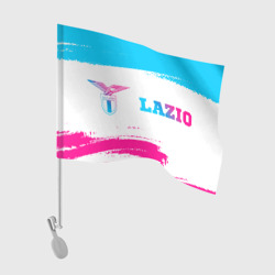 Флаг для автомобиля Lazio neon gradient style по-горизонтали