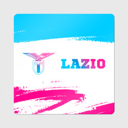 Магнит виниловый Квадрат Lazio neon gradient style по-горизонтали