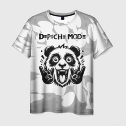 Depeche Mode рок панда на светлом фоне – Мужская футболка 3D с принтом купить со скидкой в -26%