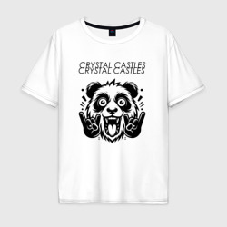Crystal Castles - rock panda – Мужская футболка хлопок Oversize с принтом купить со скидкой в -16%