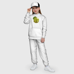Костюм с принтом Айва и звезды - пиксельное для ребенка, вид на модели спереди №5. Цвет основы: белый