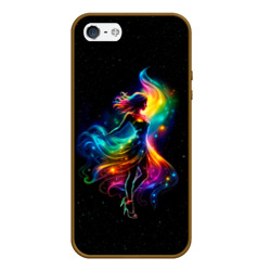 Неоновая танцовщица в звездном небе – Чехол для iPhone 5/5S матовый с принтом купить
