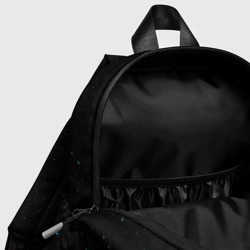 Рюкзак с принтом Неоновая танцовщица в звездном небе для ребенка, вид на модели спереди №4. Цвет основы: белый