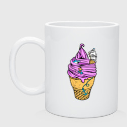 Ice cream sea – Кружка керамическая с принтом купить
