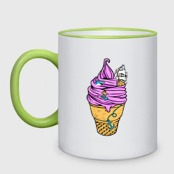 Ice cream sea – Кружка двухцветная с принтом купить