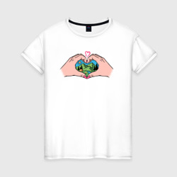 Любовь к природе – Женская футболка хлопок с принтом купить со скидкой в -20%