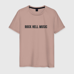 Rock hell music – Мужская футболка хлопок с принтом купить со скидкой в -20%