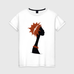 African woman – Женская футболка хлопок с принтом купить со скидкой в -20%