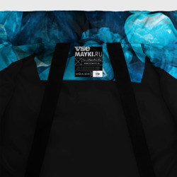 Куртка с принтом Аквамарин камни минералы крупный план для любого человека, вид спереди №5. Цвет основы: черный