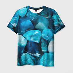 Аквамарин камни минералы крупный план – Мужская футболка 3D с принтом купить со скидкой в -26%