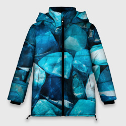 Аквамарин камни минералы крупный план – Женская зимняя куртка Oversize с принтом купить