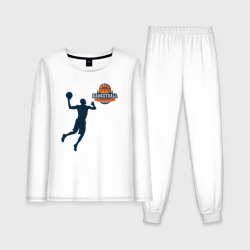 Игрок в баскетбол basketball – Женская пижама с лонгсливом хлопок с принтом купить