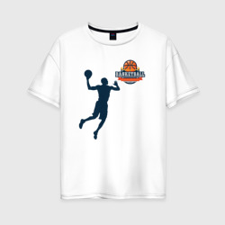 Игрок в баскетбол basketball – Женская футболка хлопок Oversize с принтом купить со скидкой в -16%