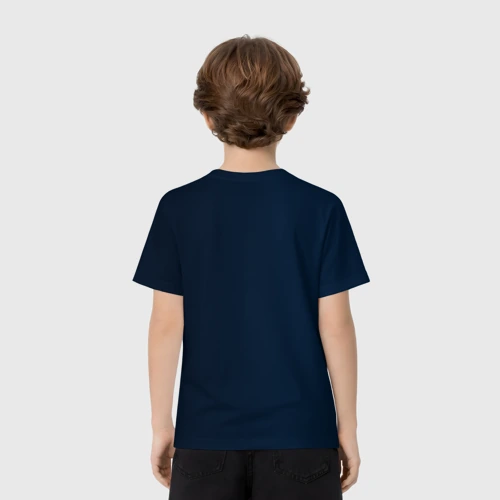 Детская футболка 3D с принтом Смокинг на свадьбу - мальчишник, вид сзади #2