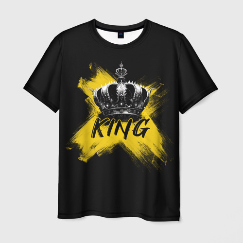 Мужская футболка с принтом Корона Кинга, вид спереди №1