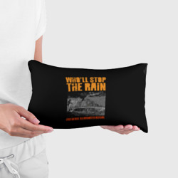 Подушка с принтом Creedence кто остановит дождь для любого человека, вид спереди №2. Цвет основы: белый