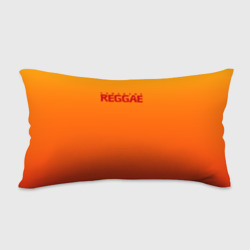 Подушка с принтом Orange sunshine reggae для любого человека, вид сзади №1. Цвет основы: белый