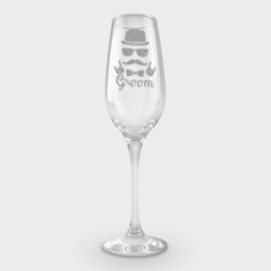 Groom – Фужер для шампанского с принтом купить со скидкой в -12%