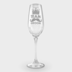 Team groom – Фужер для шампанского с принтом купить со скидкой в -12%