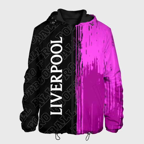 Мужская куртка с принтом Liverpool pro football по-вертикали, вид спереди №1