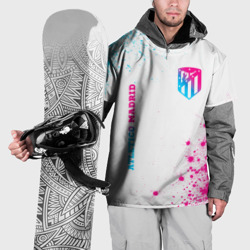Накидка на куртку 3D Atletico Madrid neon gradient style вертикально