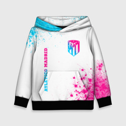 Детская толстовка 3D Atletico Madrid neon gradient style вертикально