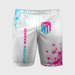 Мужские шорты спортивные Atletico Madrid neon gradient style вертикально