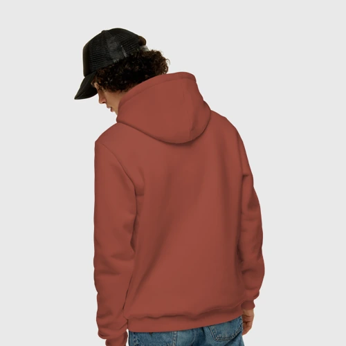 Мужская толстовка хлопок с принтом Свидетель - мальчишник, вид сзади #2