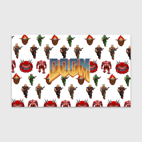 Бумага для упаковки с принтом Doom 1993 паттерн, вид спереди №1